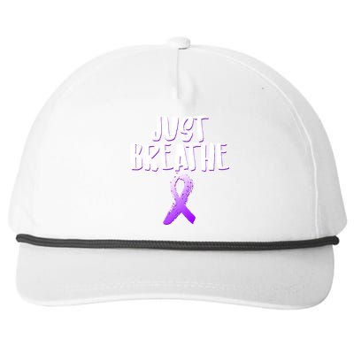 Just Breathe Cystic Fibrosis Cancer Snapback Five-Panel Rope Hat