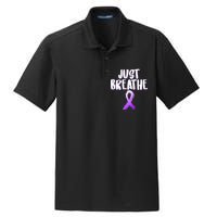 Just Breathe Cystic Fibrosis Cancer Dry Zone Grid Polo