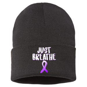 Just Breathe Cystic Fibrosis Cancer Sustainable Knit Beanie