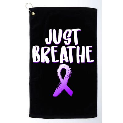 Just Breathe Cystic Fibrosis Cancer Golf Towel