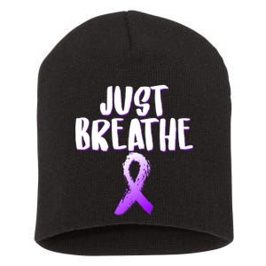 Just Breathe Cystic Fibrosis Cancer Short Acrylic Beanie