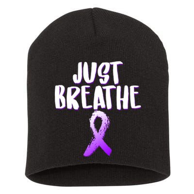 Just Breathe Cystic Fibrosis Cancer Short Acrylic Beanie