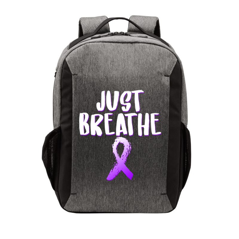 Just Breathe Cystic Fibrosis Cancer Vector Backpack
