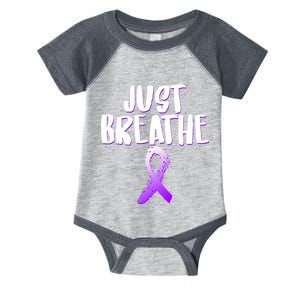 Just Breathe Cystic Fibrosis Cancer Infant Baby Jersey Bodysuit