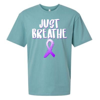 Just Breathe Cystic Fibrosis Cancer Sueded Cloud Jersey T-Shirt