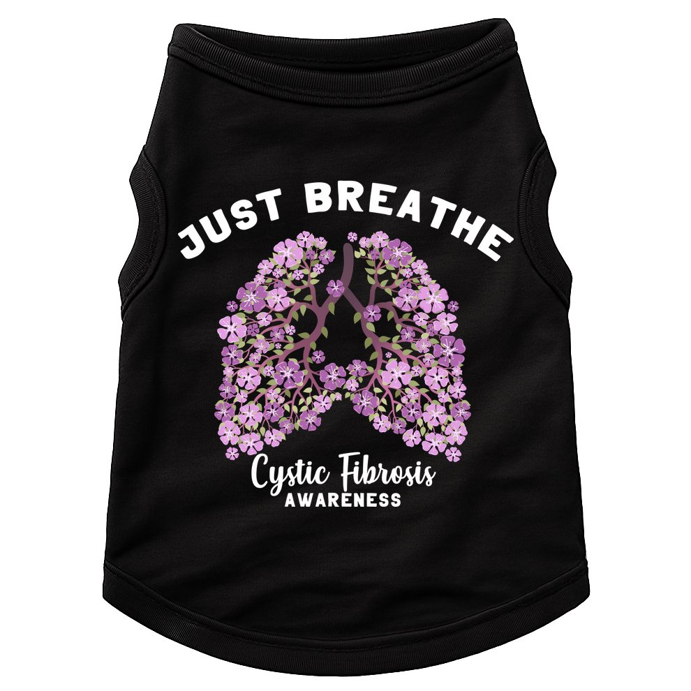 Just Breathe Cystic Fibrosis Lung Flowers Doggie Tank
