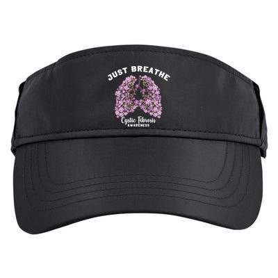 Just Breathe Cystic Fibrosis Lung Flowers Adult Drive Performance Visor