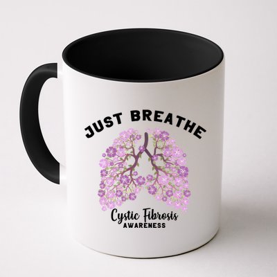 Just Breathe Cystic Fibrosis Lung Flowers Mug