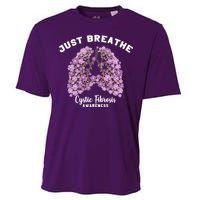 Just Breathe Cystic Fibrosis Lung Flowers Cooling Performance Crew T-Shirt