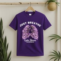 Just Breathe Cystic Fibrosis Lung Flowers T-Shirt