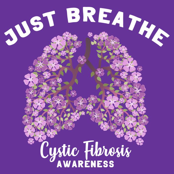 Just Breathe Cystic Fibrosis Lung Flowers T-Shirt
