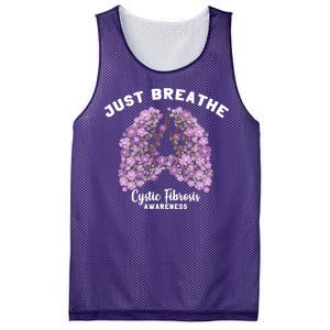 Just Breathe Cystic Fibrosis Lung Flowers Mesh Reversible Basketball Jersey Tank