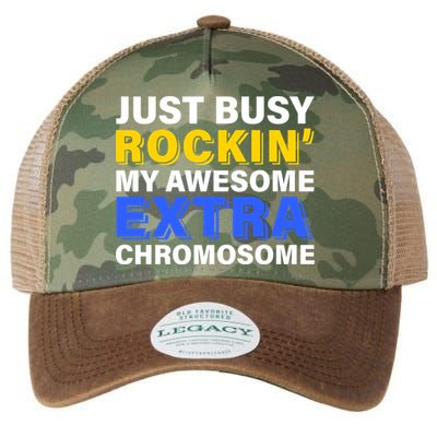Just Busy Rockin My Awesome Extra Chromosome Legacy Tie Dye Trucker Hat