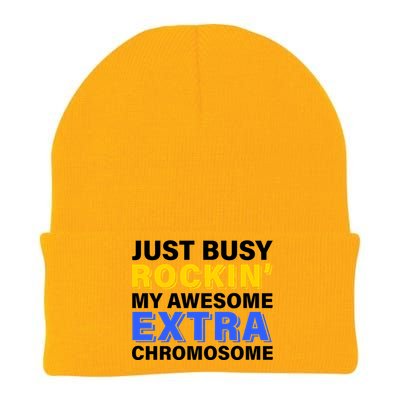 Just Busy Rockin My Awesome Extra Chromosome Knit Cap Winter Beanie