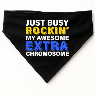 Just Busy Rockin My Awesome Extra Chromosome USA-Made Doggie Bandana