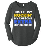 Just Busy Rockin My Awesome Extra Chromosome Women's Perfect Tri Tunic Long Sleeve Shirt