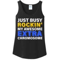 Just Busy Rockin My Awesome Extra Chromosome Ladies Essential Tank