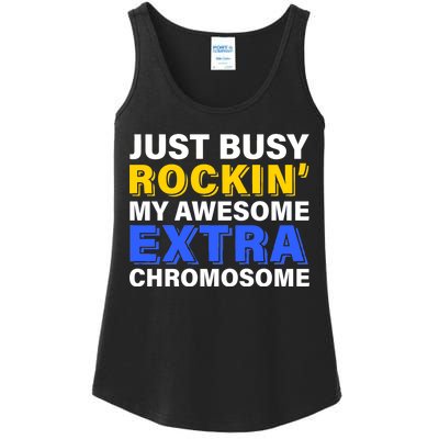 Just Busy Rockin My Awesome Extra Chromosome Ladies Essential Tank