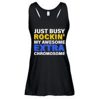 Just Busy Rockin My Awesome Extra Chromosome Ladies Essential Flowy Tank