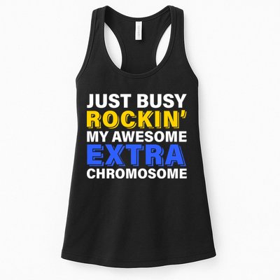 Just Busy Rockin My Awesome Extra Chromosome Womens Tank Top