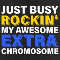 Just Busy Rockin My Awesome Extra Chromosome Golf Towel