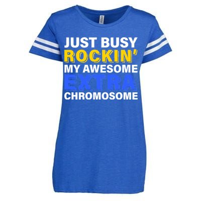 Just Busy Rockin My Awesome Extra Chromosome Enza Ladies Jersey Football T-Shirt