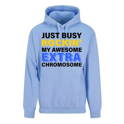 Just Busy Rockin My Awesome Extra Chromosome Unisex Surf Hoodie