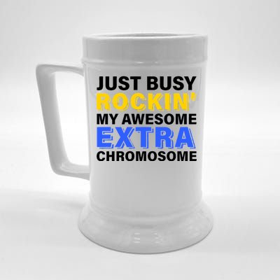 Just Busy Rockin My Awesome Extra Chromosome Beer Stein