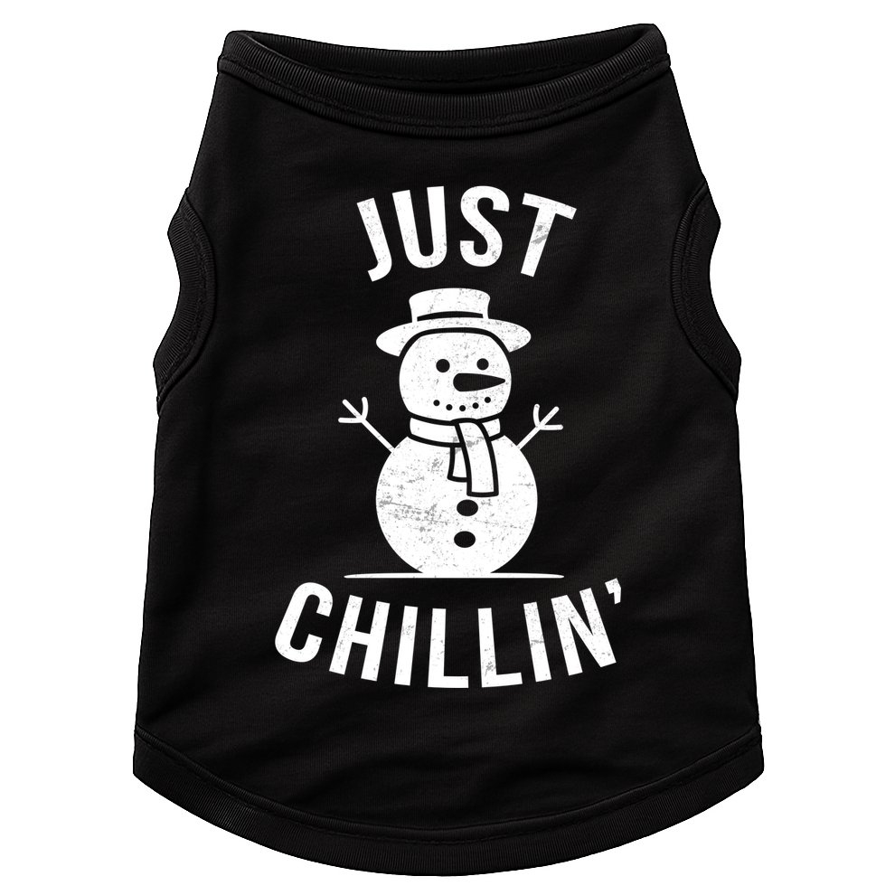 Just Chillin Snowman Doggie Tank