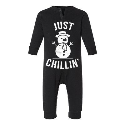 Just Chillin Snowman Infant Fleece One Piece