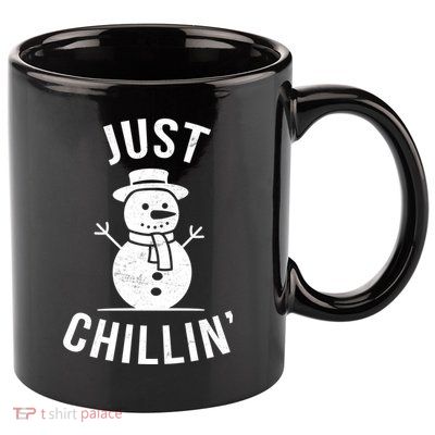 Just Chillin Snowman 11oz C Handle Ceramic Mug