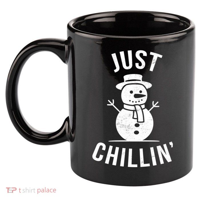 Just Chillin Snowman 11oz C Handle Ceramic Mug
