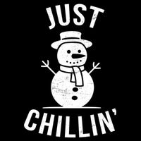 Just Chillin Snowman Drawstring Bag