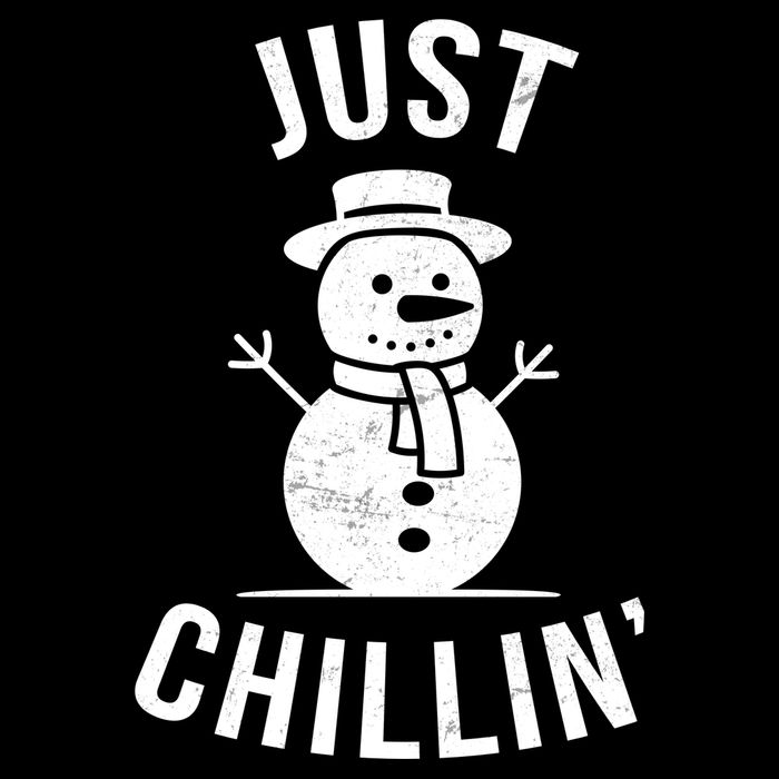 Just Chillin Snowman Drawstring Bag