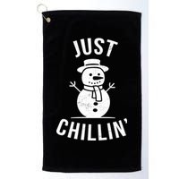 Just Chillin Snowman Golf Towel