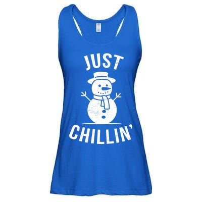 Just Chillin Snowman Ladies Essential Flowy Tank