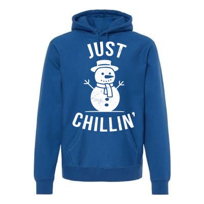 Just Chillin Snowman Premium Hoodie