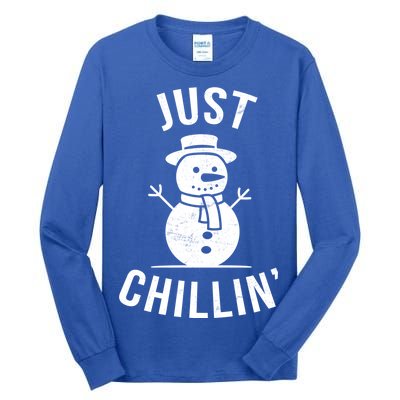 Just Chillin Snowman Tall Long Sleeve T-Shirt