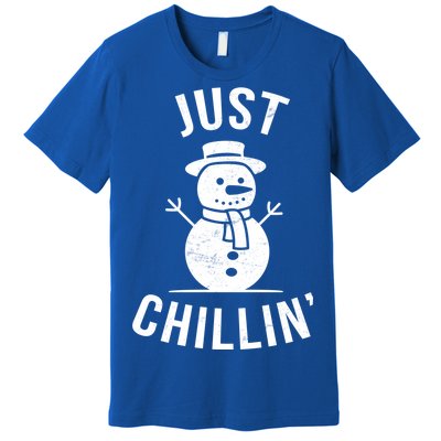 Just Chillin Snowman Premium T-Shirt