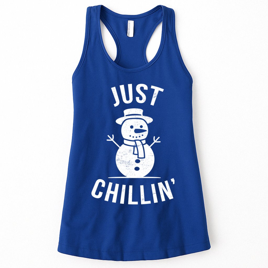 Just Chillin Snowman Womens Tank Top