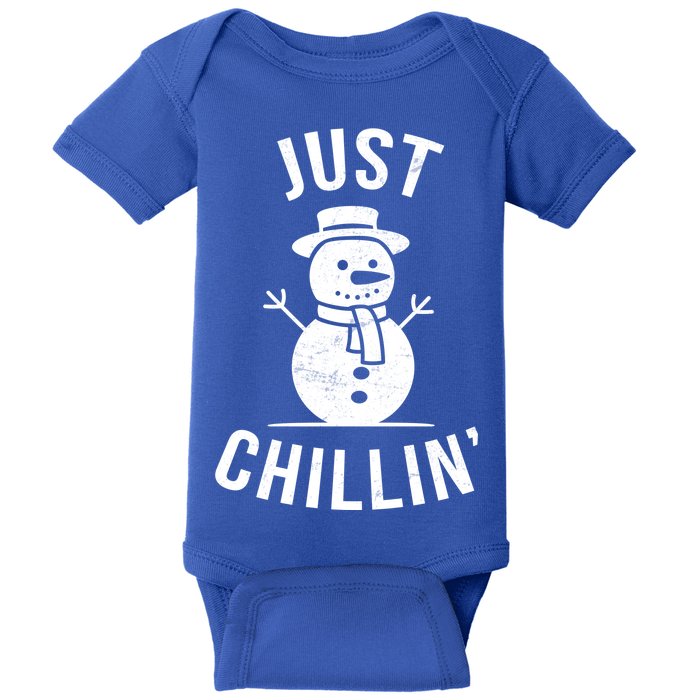 Just Chillin Snowman Baby Bodysuit