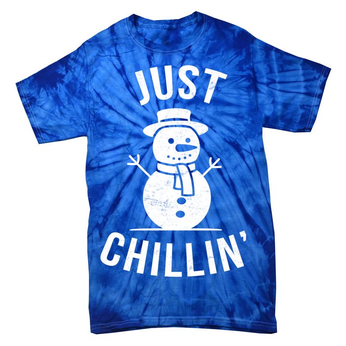 Just Chillin Snowman Tie-Dye T-Shirt