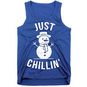 Just Chillin Snowman Tank Top