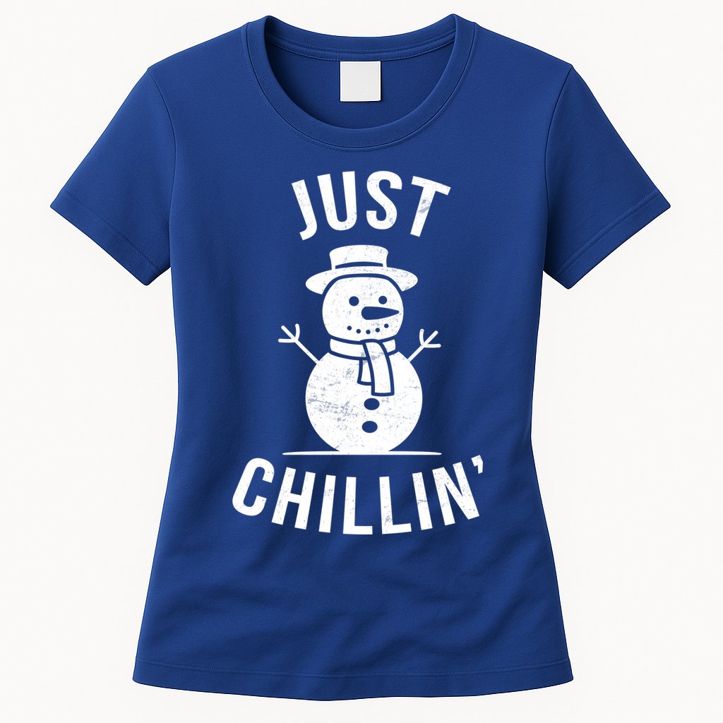 Just Chillin Snowman Womens T-Shirt