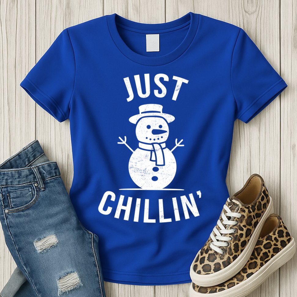 Just Chillin Snowman Womens T-Shirt