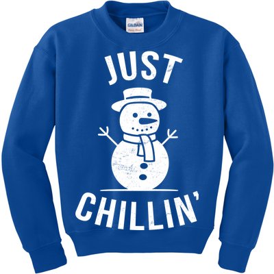 Just Chillin Snowman Kids Sweatshirt