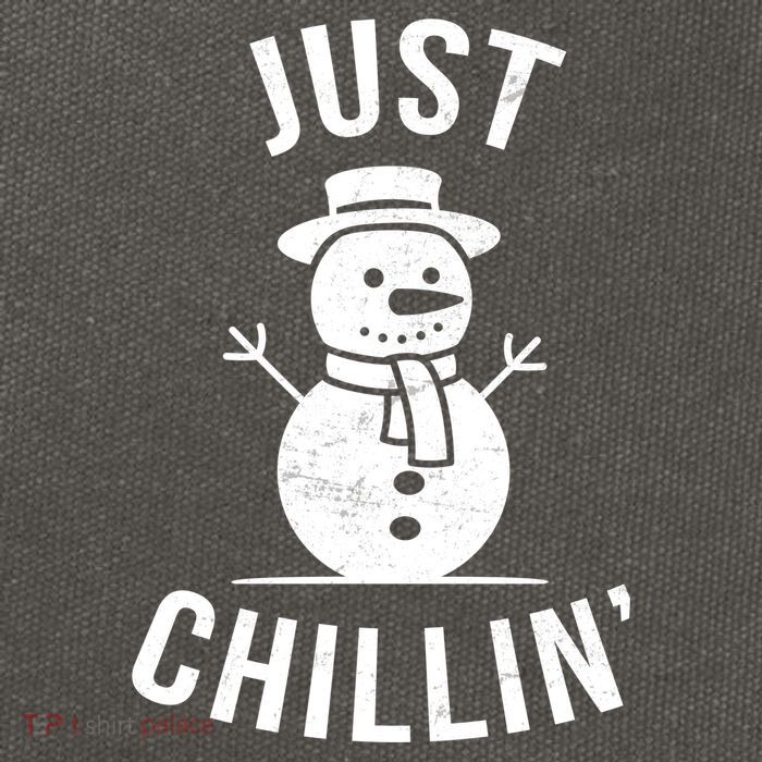 Just Chillin Snowman Cotton Canvas Backpack