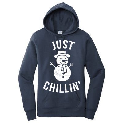 Just Chillin Snowman Women's Pullover Hoodie