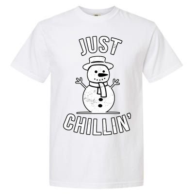 Just Chillin Snowman Garment-Dyed Heavyweight T-Shirt