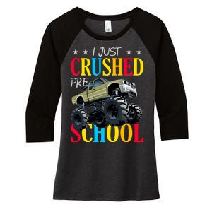 Just Crushed Pre-School Women's Tri-Blend 3/4-Sleeve Raglan Shirt